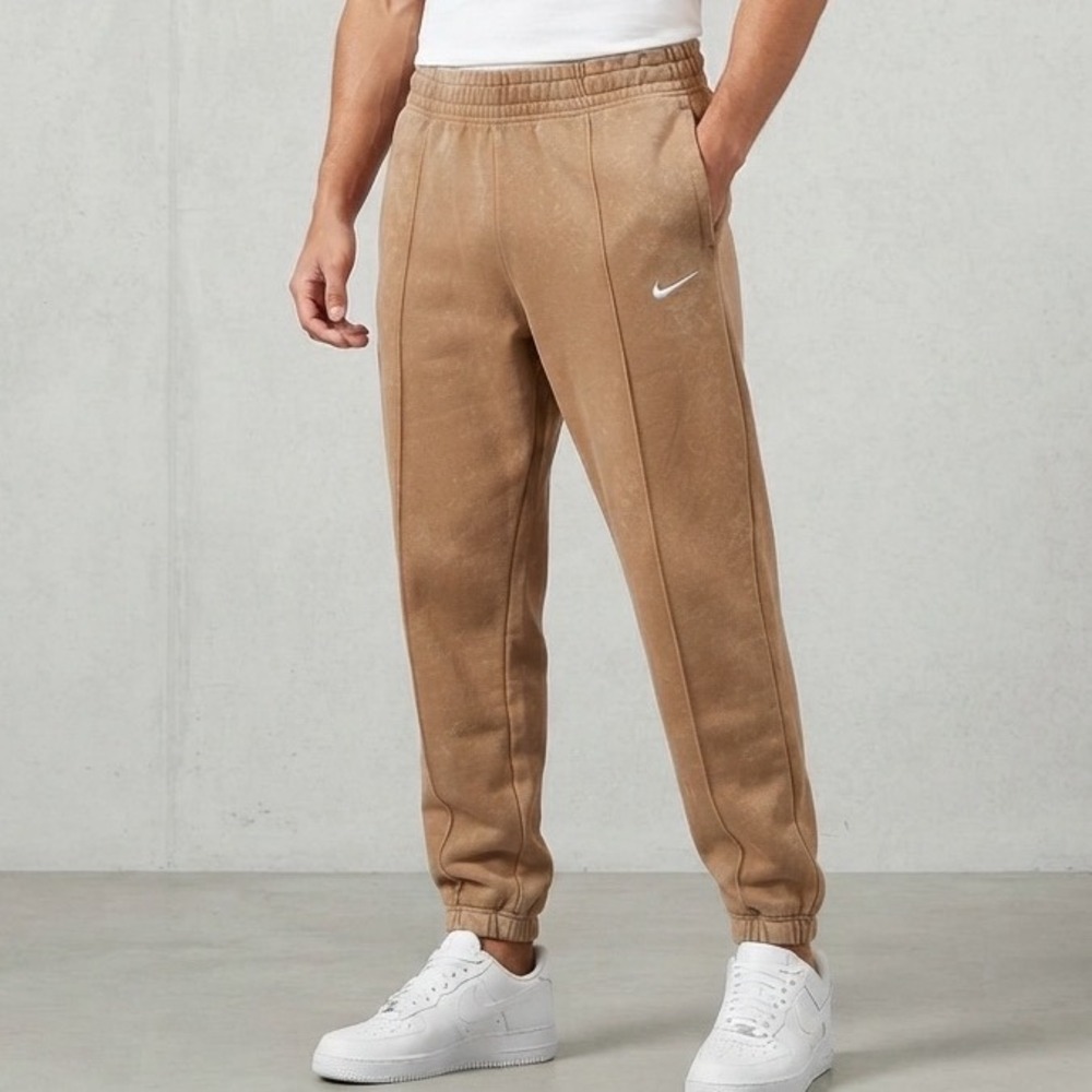 Nike Mens Sportswear Mineral Wash Joggers‎ Tan Light Brown XS Sweatpants